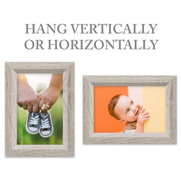 Set Of 6 Icona Bay 4”x 6” Wood Finish Picture Frames Heritage Gray - Picture 3 of 6